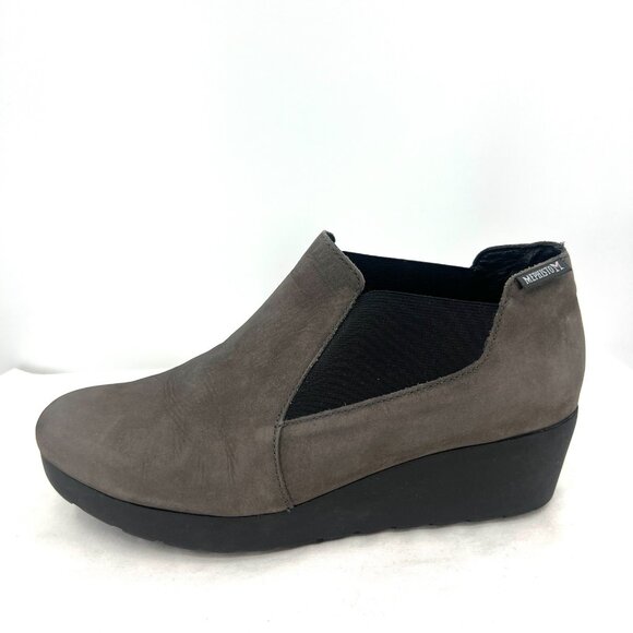 Mephisto Tosca Gray Leather Wedge Air Jet Bootie Women's 9 - Picture 4 of 10